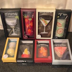 Cocktail Themed Crew Socks